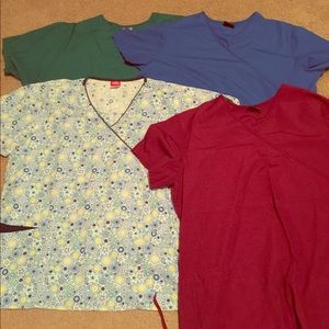 Assorted women’s XL scrub tops